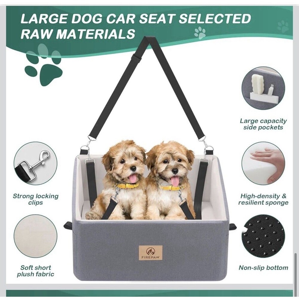 PAWBOSE Dog Car Seat for Large Dogs, Dog Booster Seat Under 55Lb, Washable NEW - Picture 5 of 16